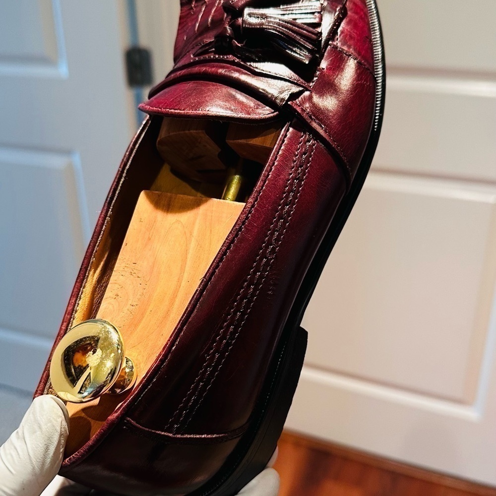 Johnston & Murphy Cellini Burgundy Loafers - Picture 9 of 13